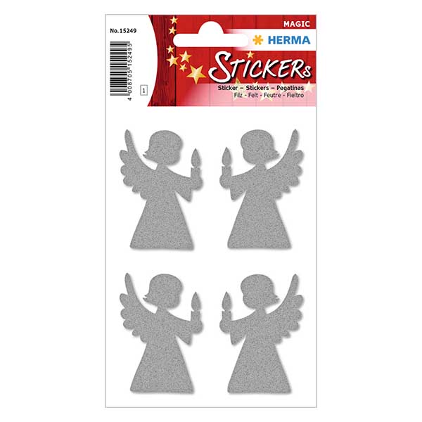 Filz Sticker "Engel" (4 Aufkleber mit Glitzer) Filz Sticker "Engel" (4 Aufkleber mit Glitzer)