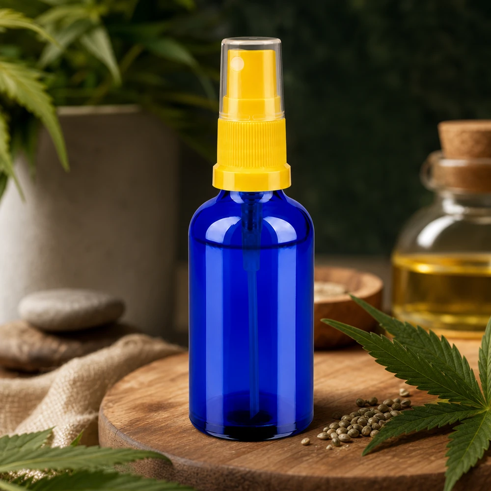 Moderne Glasflasche 50ml mit Pumpspender in Apothekerqualität für Beauty und Körperpflege