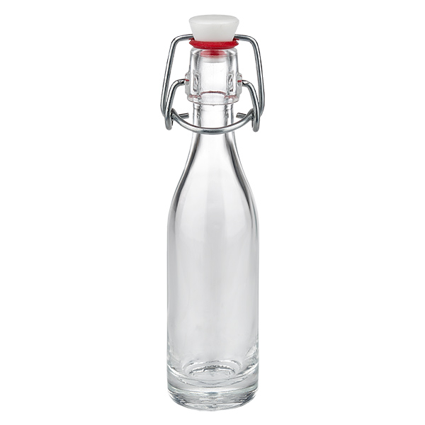 50ml Glasflasche und Bügelverschluss PVC UNiTWIST 50ml Glasflasche mit Bügelverschluss PVC UNiTWIST - kleine Flasche mit Metallbügel und weißem Korken