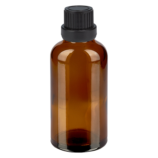 50ml Flasche 11mm Schraubverschluss schwarz OriginalitätsverschlussII BrownLine UT18/50