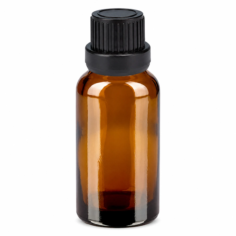 20ml Tropfflasche 2mm schwarz Originalitätsverschluss BrownLine UT18/20 Tropfflasche braun 20ml Fassungsvermögen mit schwarzem 2mm Dosieraufsatz