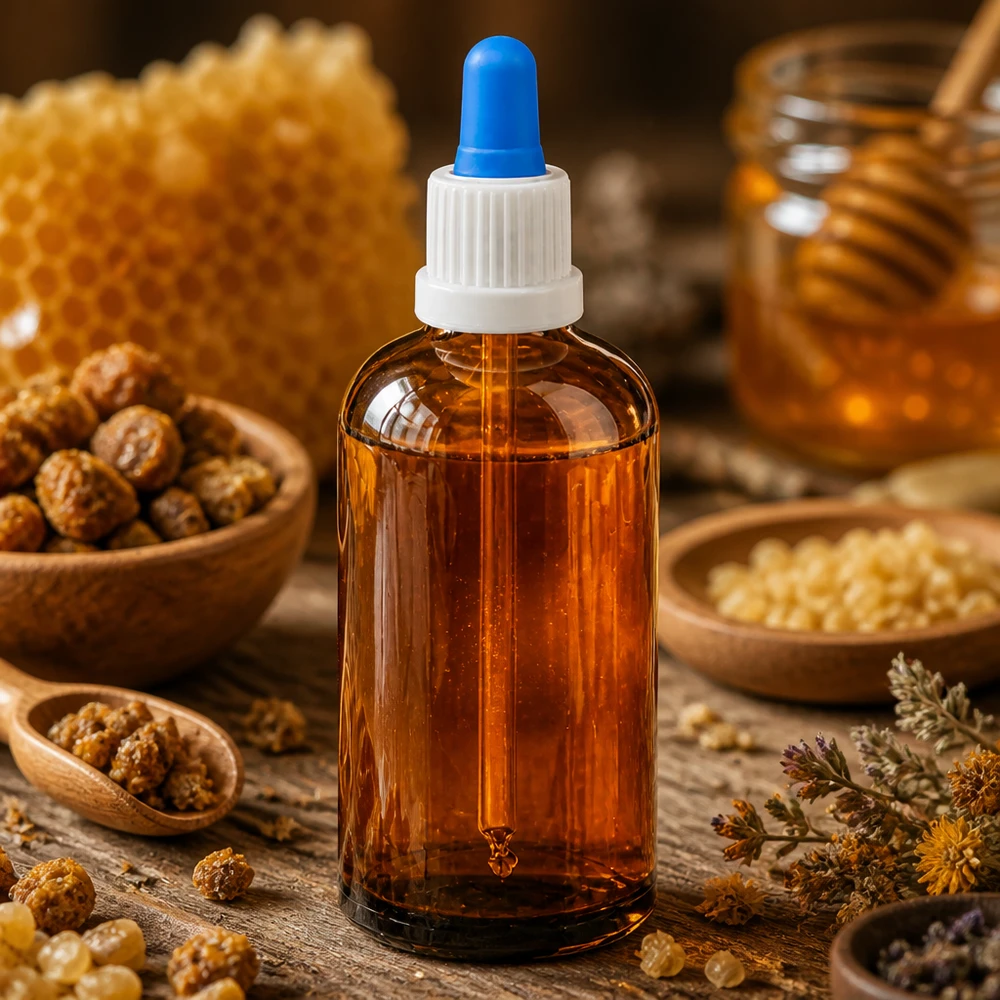 100ml Pipettenflasche weiß/blau Originalitätsverschluss BrownLine UT18/100 Apothekerflasche 100ml aus dunklem Glas mit Tropfpipette für kosmetische und medizinische Zwecke
