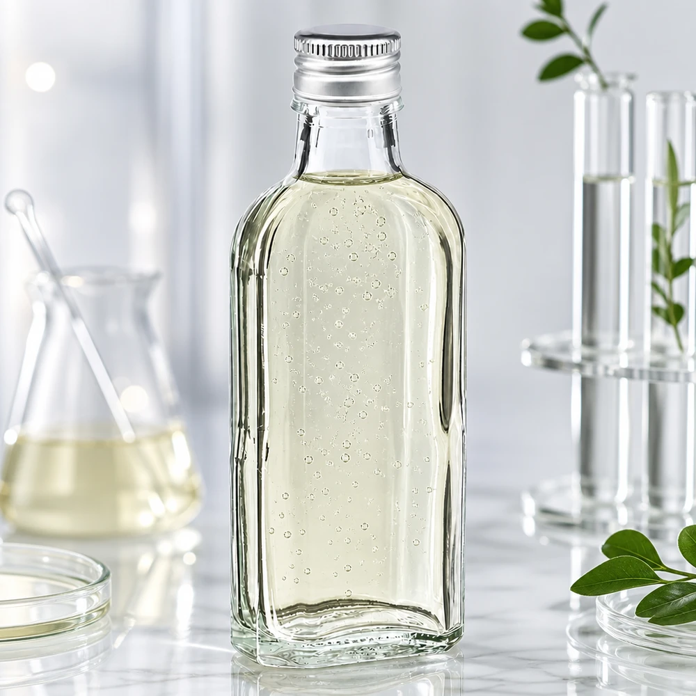 100 ml Meplat klar mit Alu Verschluss silber PP22 Kompakte Meplat Klarglasflasche 100ml mit silbernem PP22 Verschluss für Pharmazie