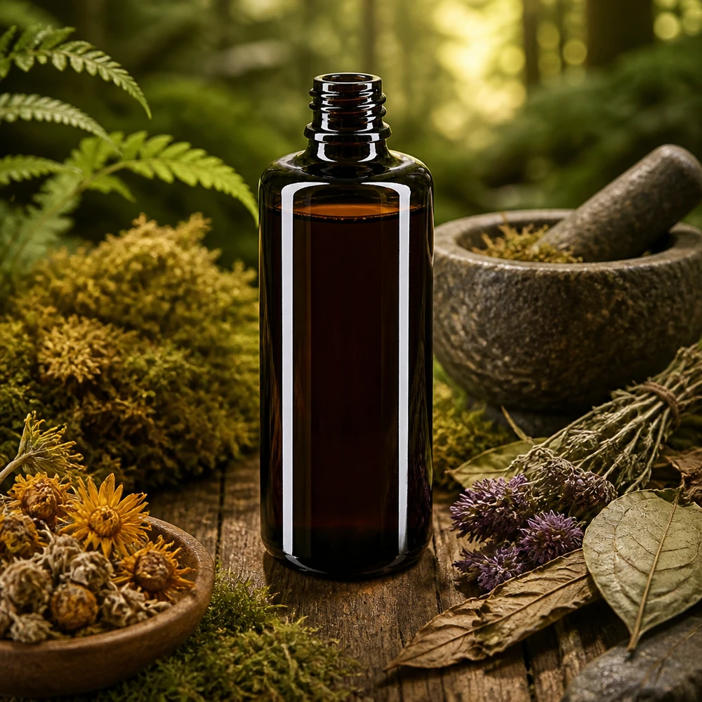 Handliche 50ml Tropfflasche Orion aus Miron Violettglas perfekt für unterwegs und Reisen konzipiert