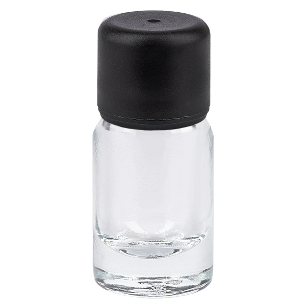 5ml Flasche 6mm Schraubverschluss schwarz Standard ClearLine UT18/5