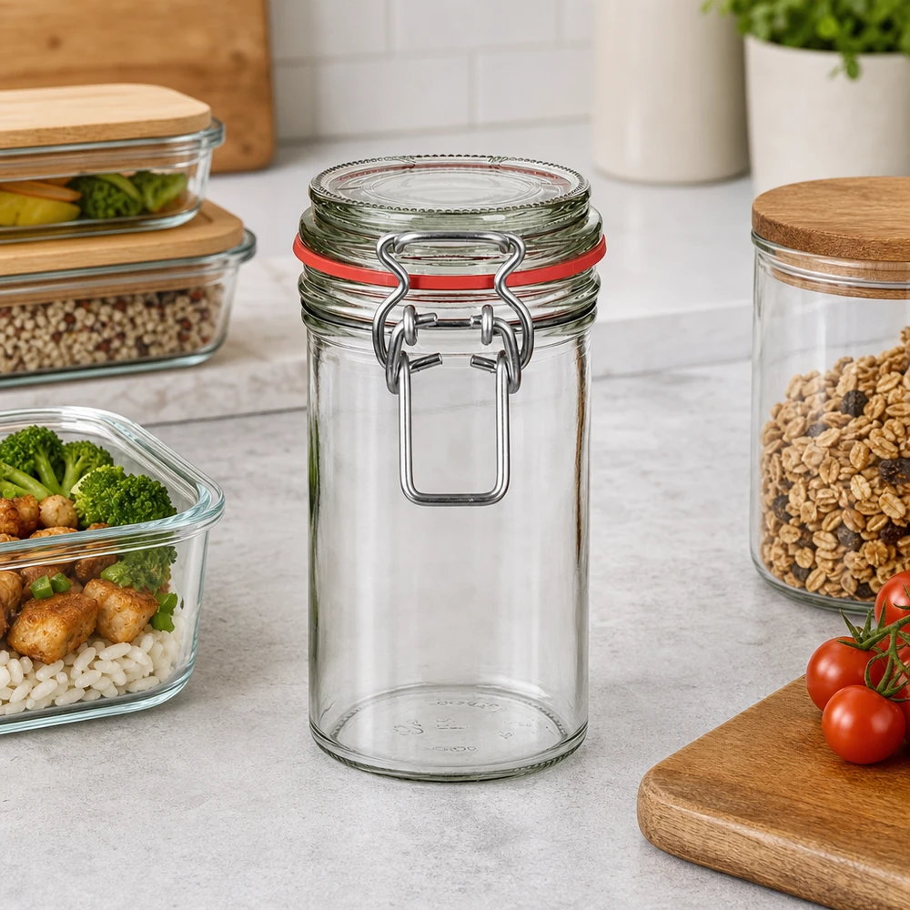 272ml Vorratsglas Typ G mit Bügelverschluss UN.. 272ml Vorratsglas mit Bügelverschluss für Küche, luftdicht verschließbar, ideal für Gewürze und Lebensmittel aufbewahren