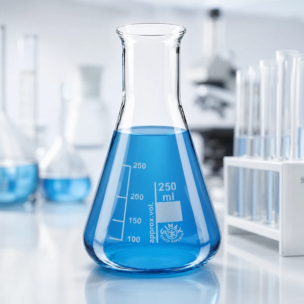 Erlenmeyerkolben 250ml Enghals Standardmäßiger Erlenmeyerkolben 250ml mit Enghals-Design für sichere Handhabung von Chemikalien