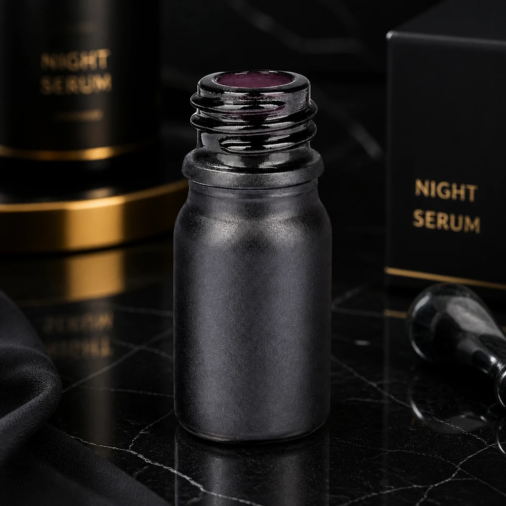 5ml Apothekenflasche BlackLine UT18/5 UNiTWIST Professionelle 5ml Violettglas-Flasche BlackLine UT18/5 mit UNiTWIST-Verschluss für Seren