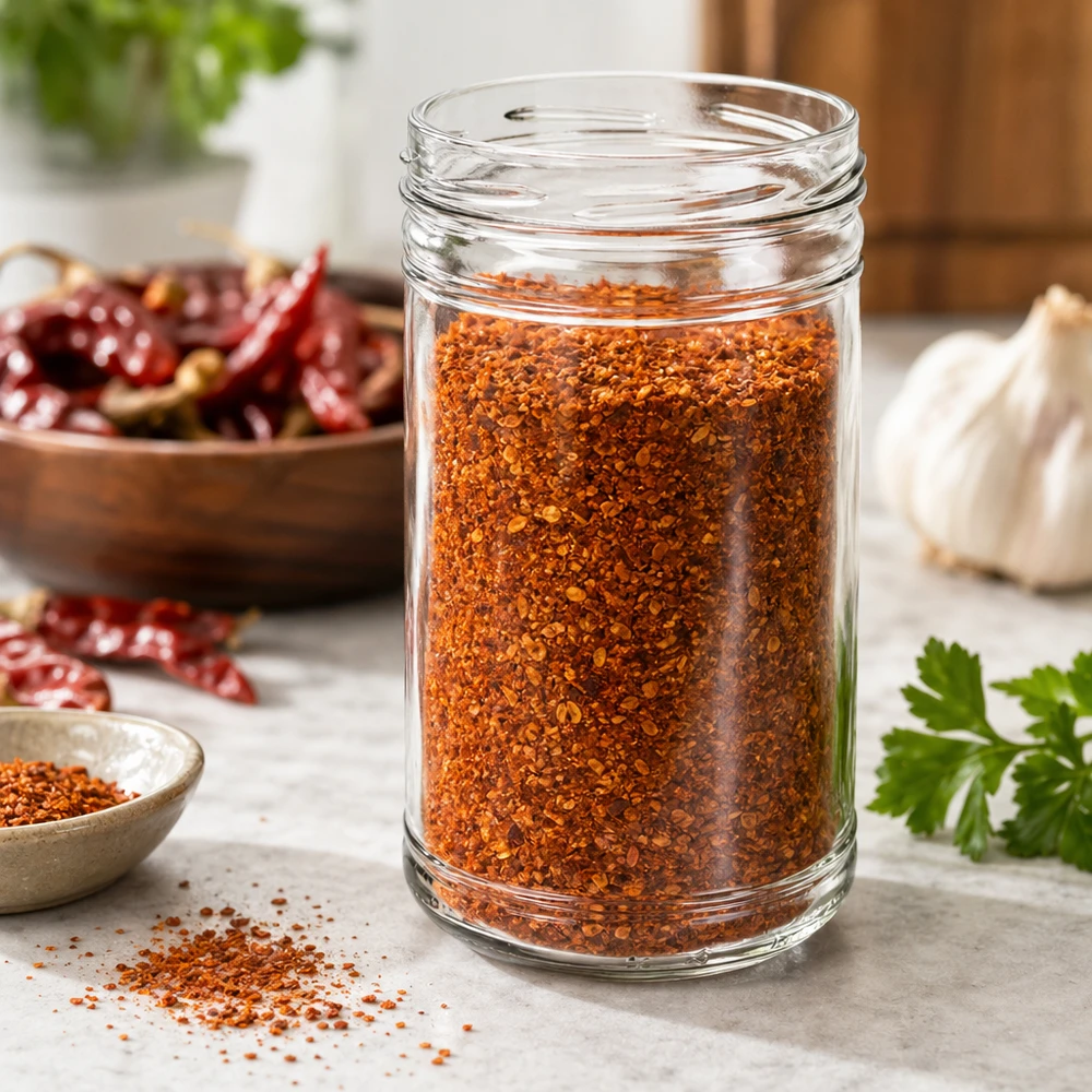 1053ml Sturzglas ohne Deckel (TO100) UNiTWIST UNiTWIST Sturzglas 1053ml TO100 gefüllt mit roten Gewürzen Chilipulver als Gewürzaufbewahrung in der Küche