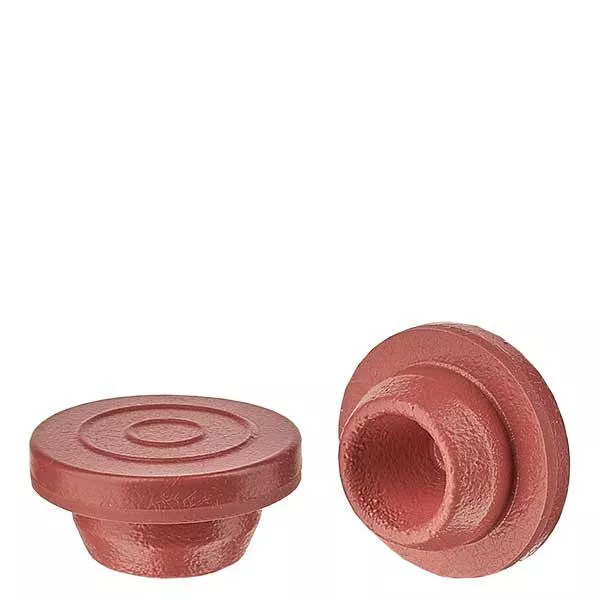 Injektionsstopfen 20mm rot aus Brombutyl Injektionsstopfen 20mm rot aus Brombutyl