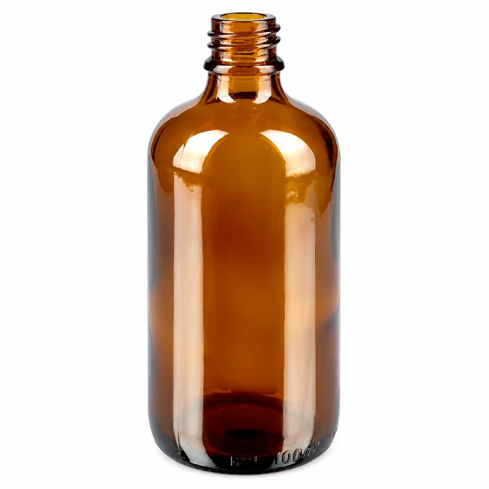 100ml Pipettenflasche weiß Originalitätsverschluss BrownLine UT18/100 Universelle 100ml Tropfflasche aus braunem Borosilikatglas mit standardisiertem UT18 Verschluss