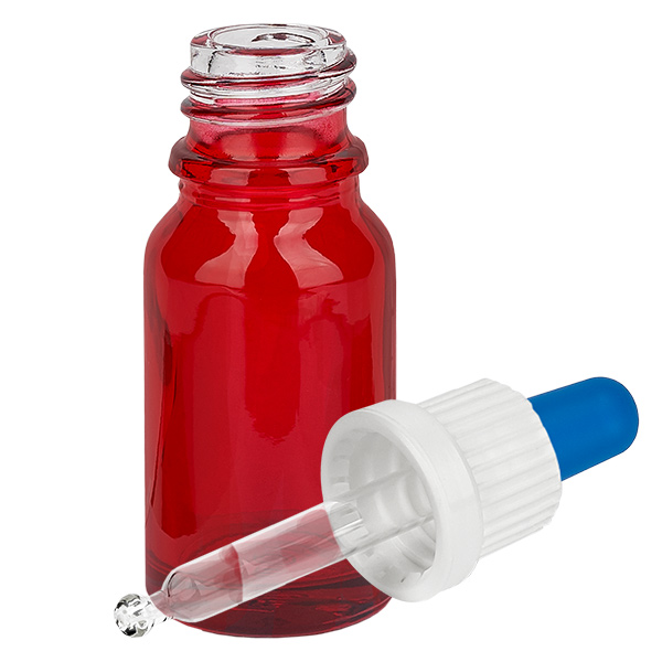 10ml Pipettenflasche weiß/blau Originalitätsverschluss RedLine UT18/10