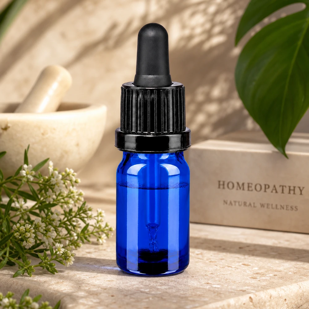Professionelle 5ml Pipettenflasche blau für pharmazeutische Präparate OV BlueLine UT18/5