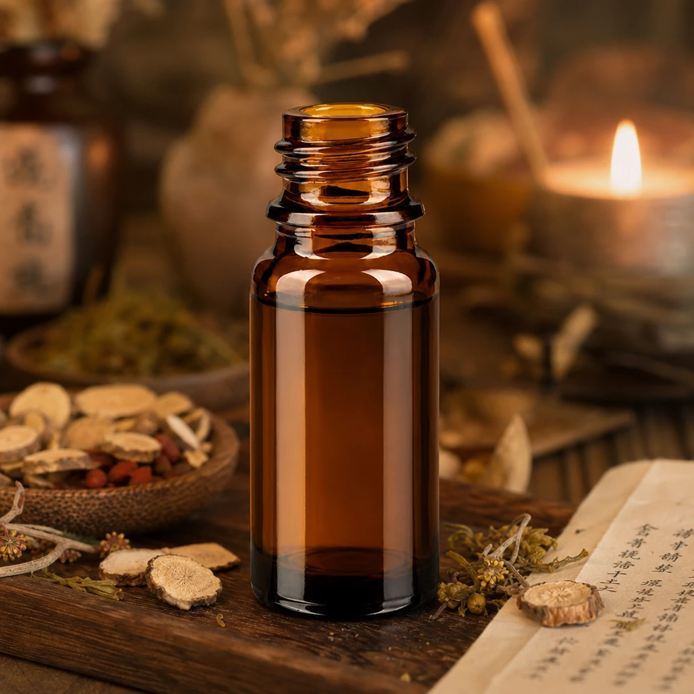 10ml Apothekenflasche ApoGlas in klassischem Braun für traditionelle Heilkunde und Kräutermedizin