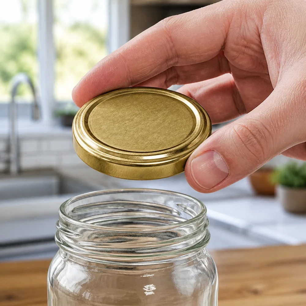 UNiTWIST TO66 gold, BioSeal, BPA-NI, unitemp UNiTWIST TO66 Einmachdeckel gold mit BioSeal-Dichtung BPA-NI Küche Einkochen unitemp