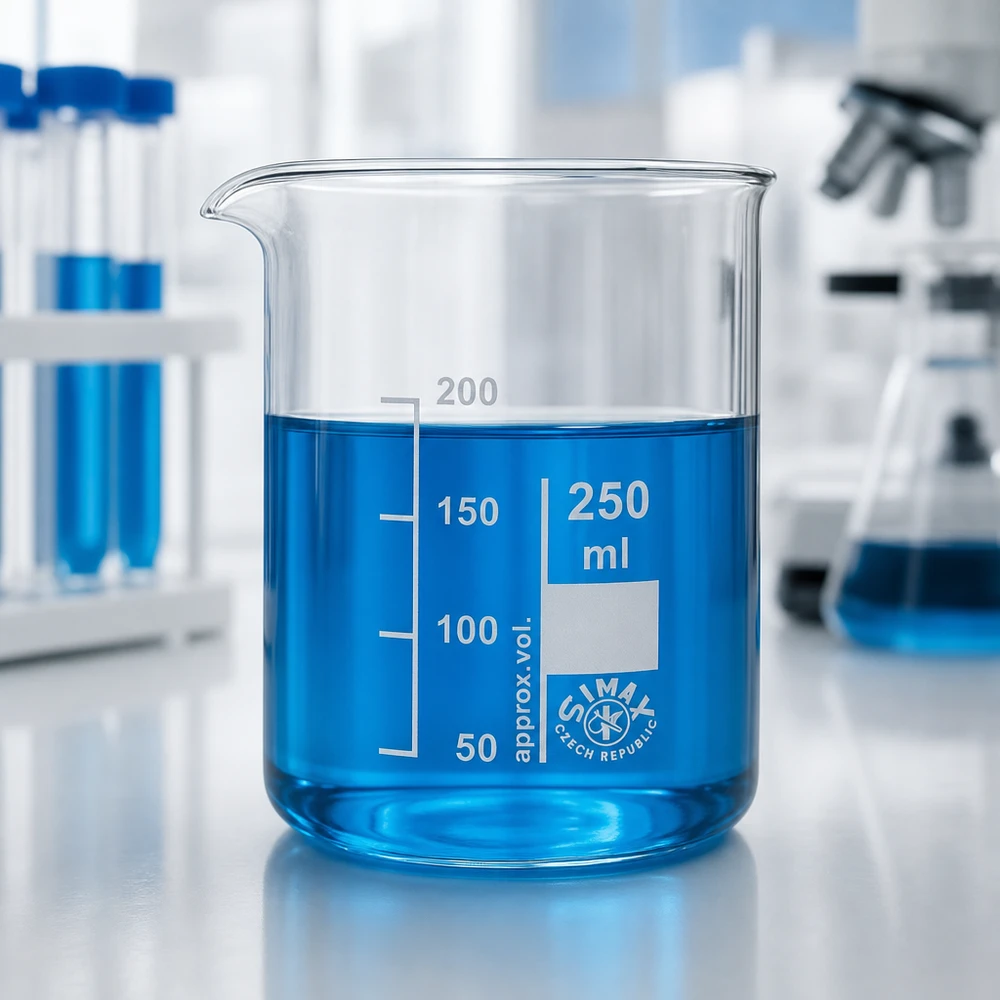 Becherglas 250ml Borosilikatglas, niedrige Form Chemiebecher 250ml aus robustem Borosilikatglas mit Schnabel für präzises Dosieren von Flüssigkeiten