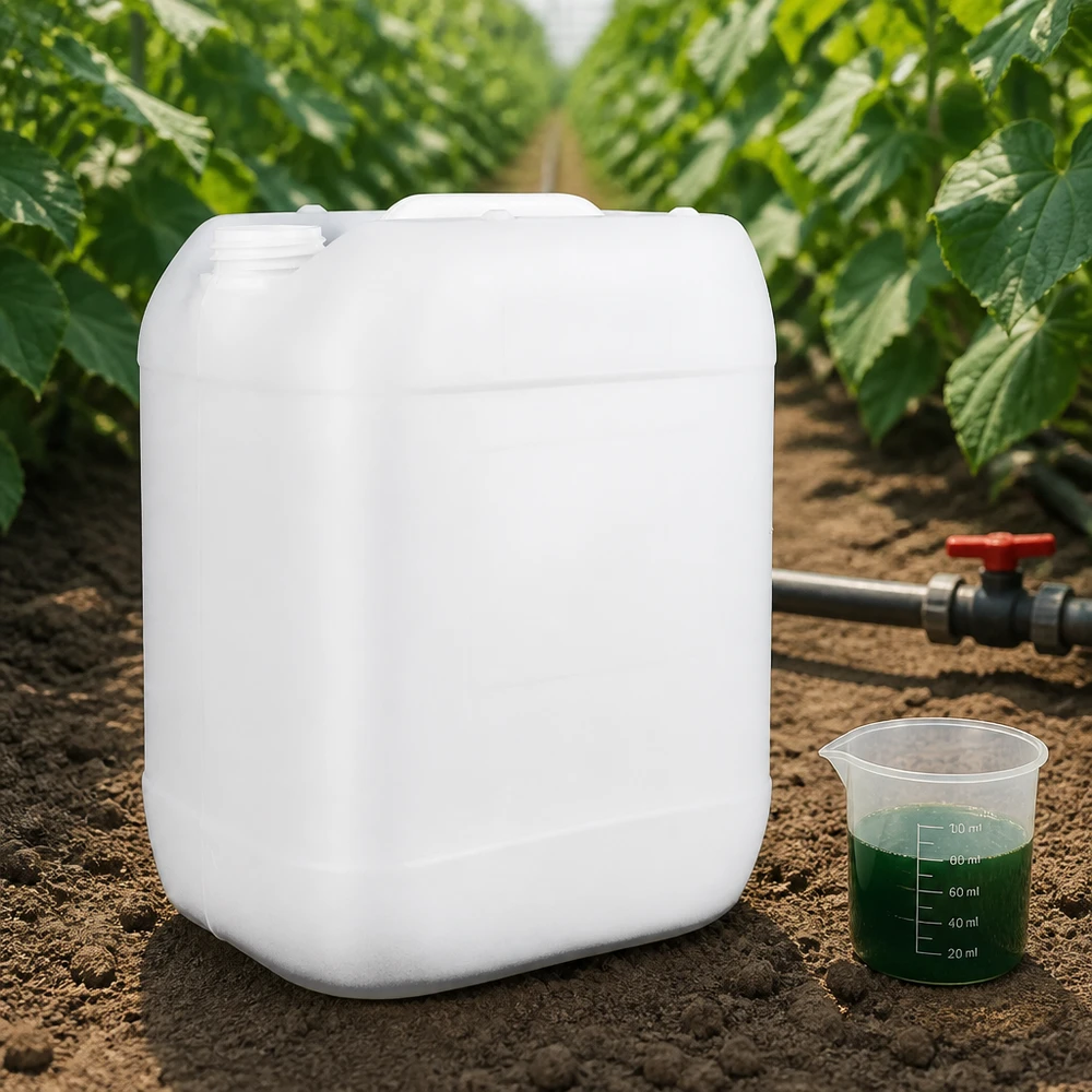 Kanister 20 Liter ohne Verschluss Rechteckiger 20 Liter Kanister ohne Verschluss mit 100 ml Messbecher für Konzentratlösungen