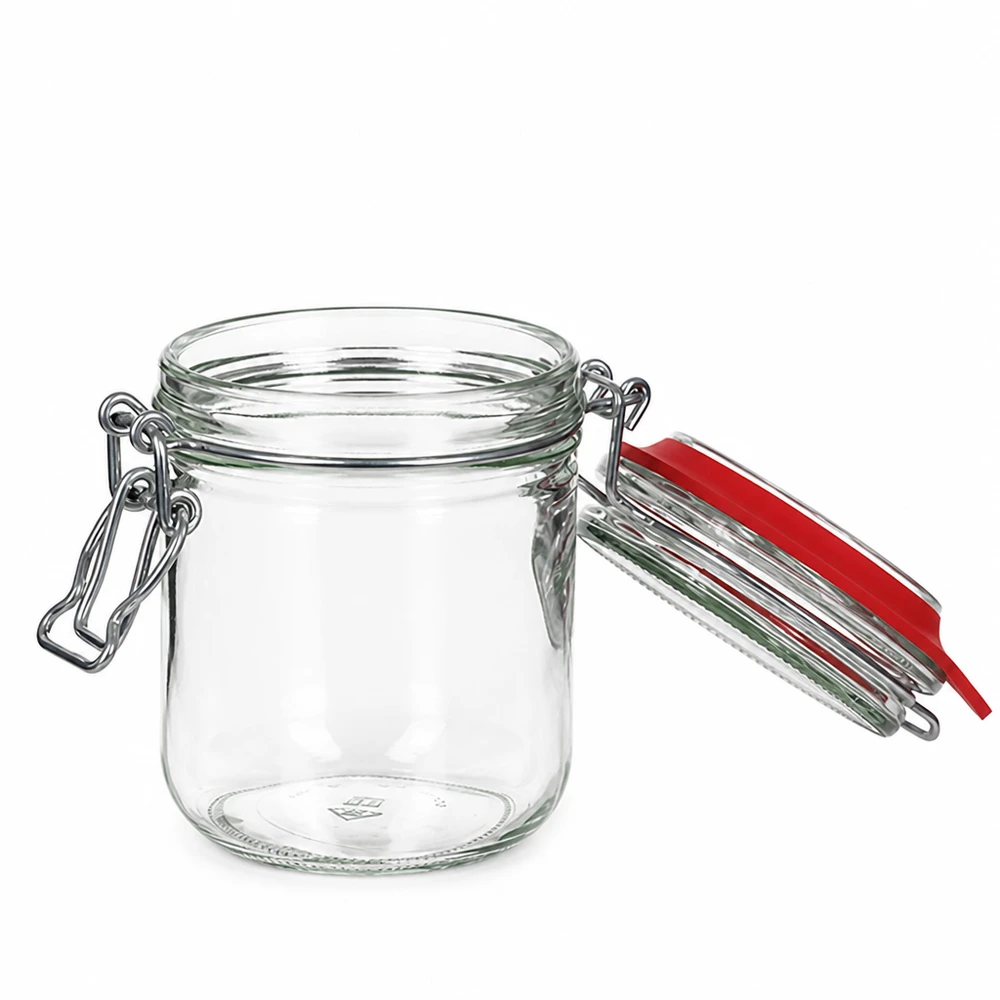 400ml Vorratsglas Typ G mit Bügelverschluss UN.. Vielseitiges Aufbewahrungsglas 400ml mit Gummiring und Drahtbügel für frische Lebensmittellagerung