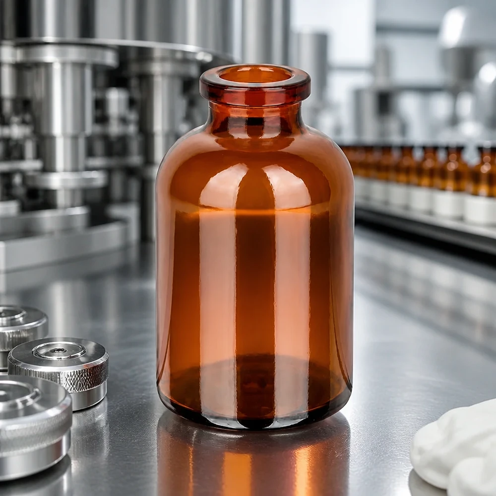 Injektionsflasche Braunglas 30ml Lichtgeschützte Injektionsflasche 30ml aus Braunglas für empfindliche Biologika und Impfstoffe