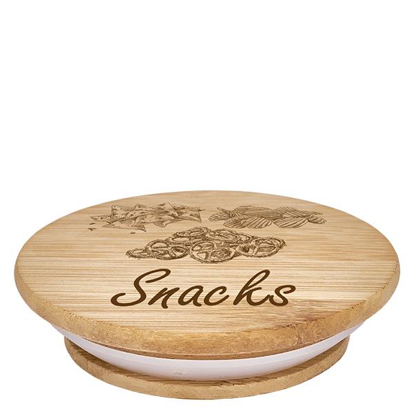 Holzdeckel "Snacks" für WECK RR100 Holzdeckel "Snacks" für WECK RR100