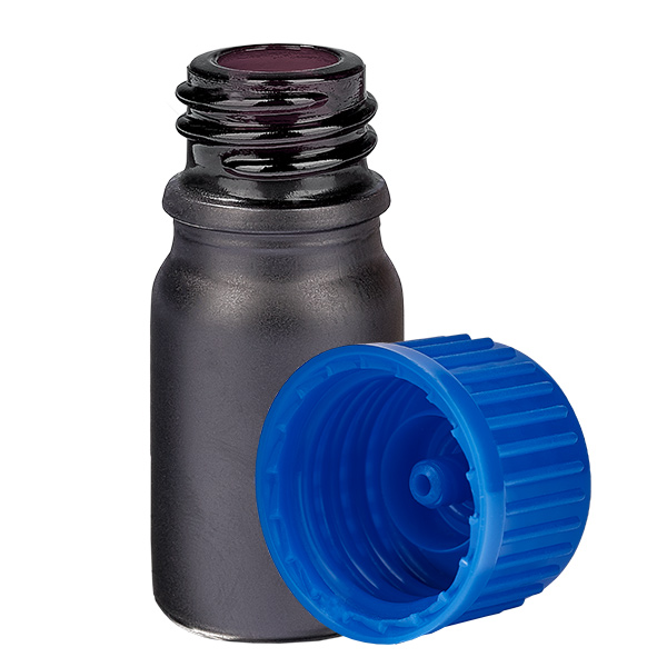 5ml Flasche 11mm Schraubverschluss blau Standard BlackLine UT18/5 5ml Flasche 11mm Schraubverschluss blau Standard BlackLine UT18/5