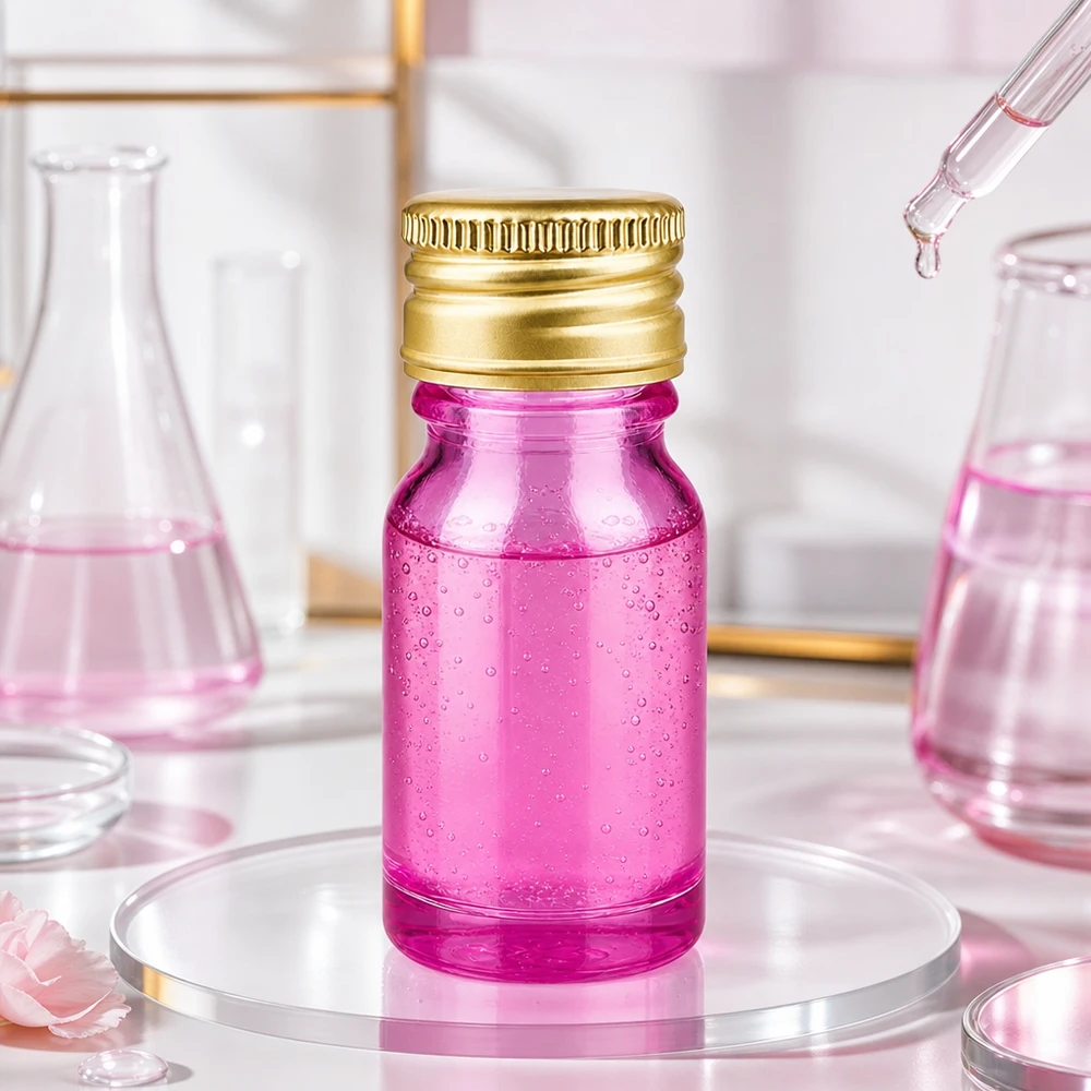 10ml Flasche 11mm Schraubverschluss Alu-Gold Standard PurpleLine. UT18/10 10ml Purple Glasflasche mit robustem Aluminiumverschluss Gold für langfristige Lagerung