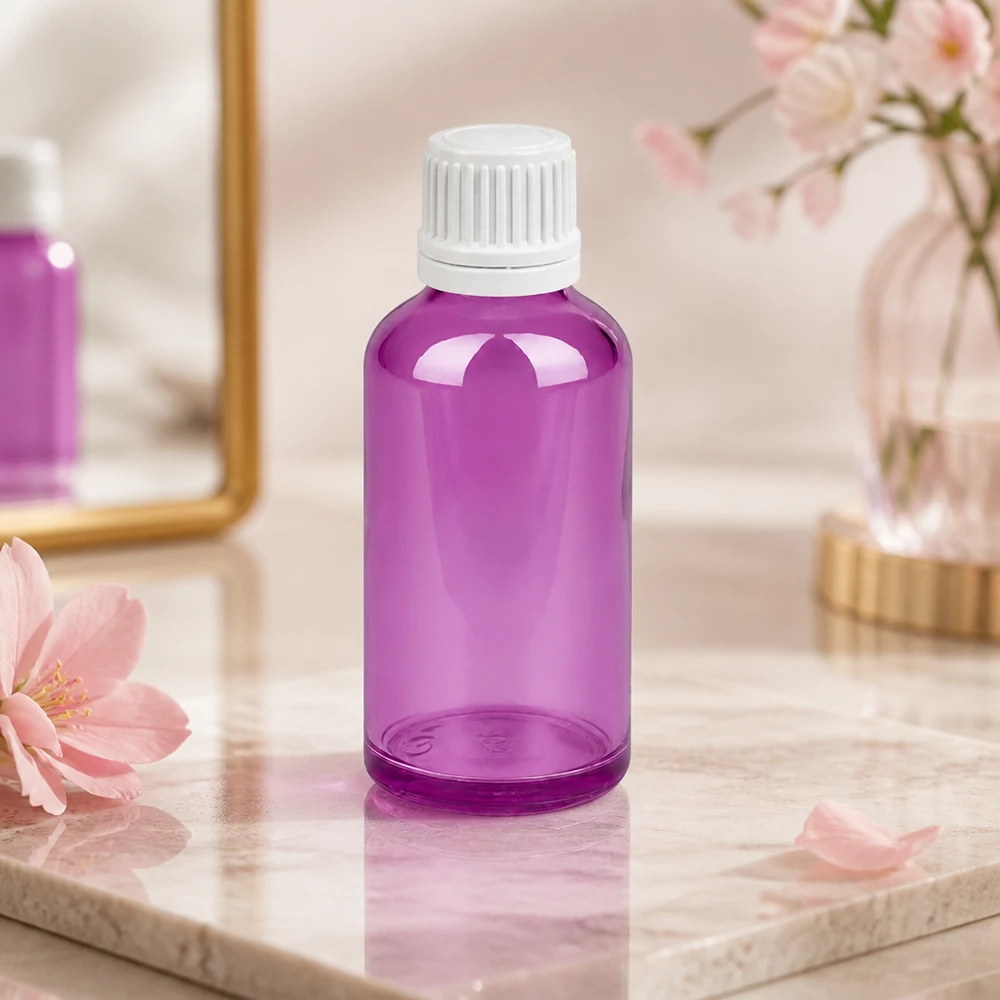 50ml Flasche 11mm Schraubverschluss weiss Originalität Schraubverschlusserschluss PurpleLine UT18/50 Funktionale 50ml PurpleLine Flasche mit UT18 Gewinde für pharmazeutische Anwendungen