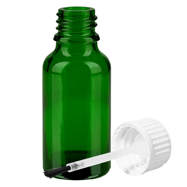 20ml Pinselflasche weiß Standardverschluss GreenLine UT18/20 20ml Pinselflasche weiß Standardverschluss GreenLine UT18/20