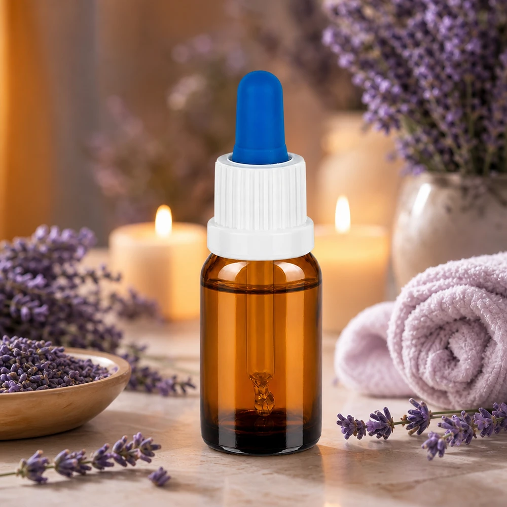 Medizinische 10ml Tropferflasche braun mit hygienischem Kunststoffverschluss und Dosierpipette