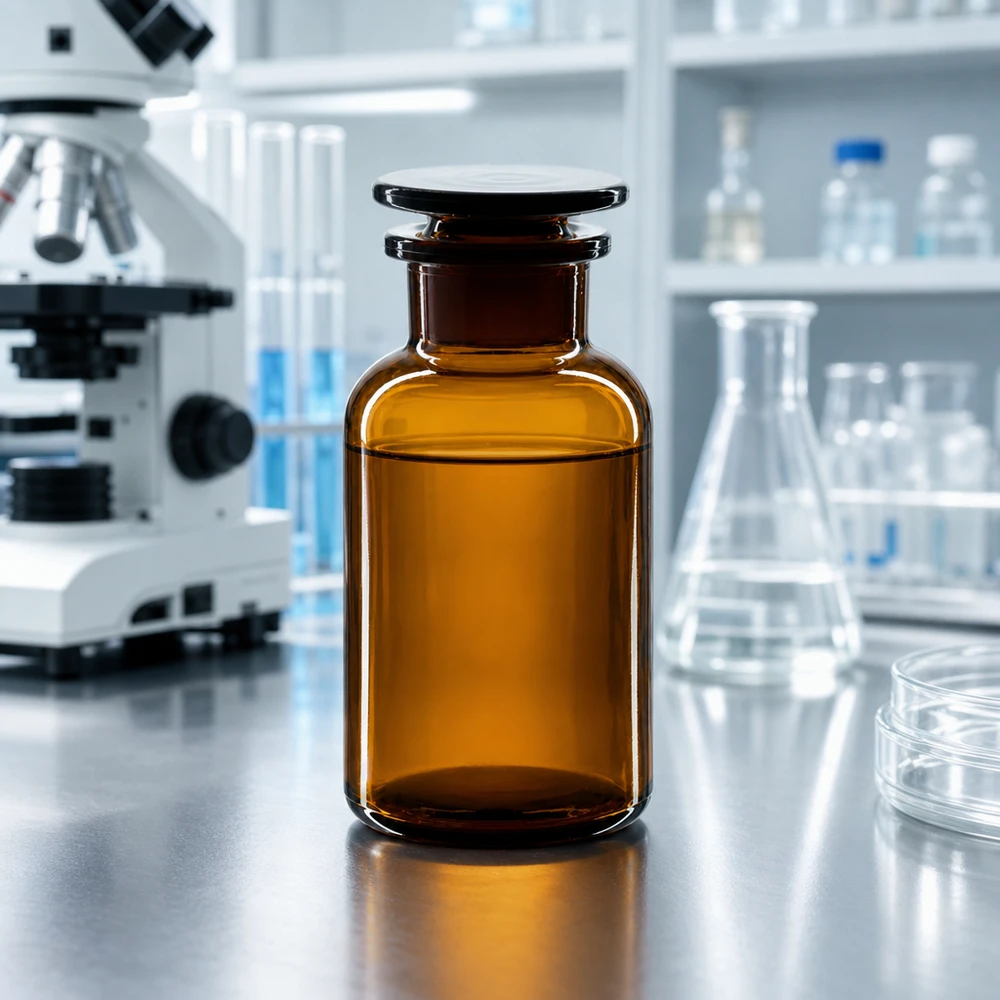 Rundschulterfl. 250ml braun Weithals Glasstopfen 250ml Weithals Braunglasflasche mit flachem Glasstopfen für Laborchemikalien und Reagenzien