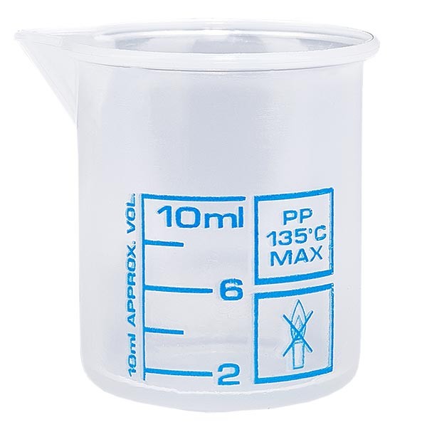10ml Messbecher (Griffinbecher) PP, antistatisch 10ml Messbecher (Griffinbecher) PP, antistatisch