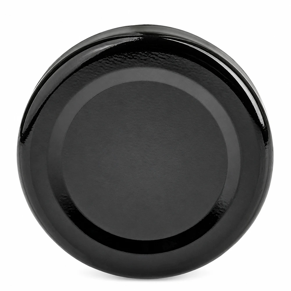48mm BasicSeal Deckel schwarz (TO48) UNiTWIST Schwarzer Twist-Off Deckel 48mm BasicSeal für Marmeladengläser und Vorratsgläser UNiTWIST