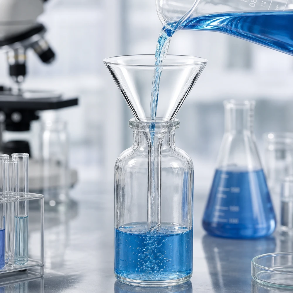 Trichter ø45mm Borosilikat Winkel 60 Kurzstil Laborglas Trichter 45mm Öffnung Kurzstil aus robustem Borosilikat für Experimente