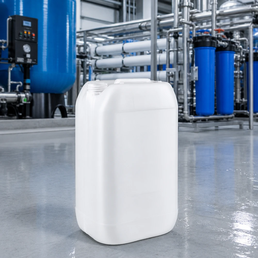 Vielseitiger weißer 15 Liter Chemikalienkanister ohne Verschluss für gewerbliche Wasseraufbereitung