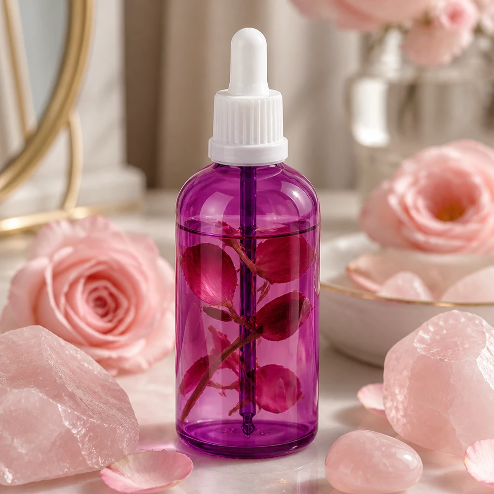 100ml Pipettenflasche weiss Originalität Schraubverschlusserschluss PurpleLine UT18/100 Elegante 100ml Pipettenflasche in Violett mit UT18 Gewinde für professionelle Kosmetik