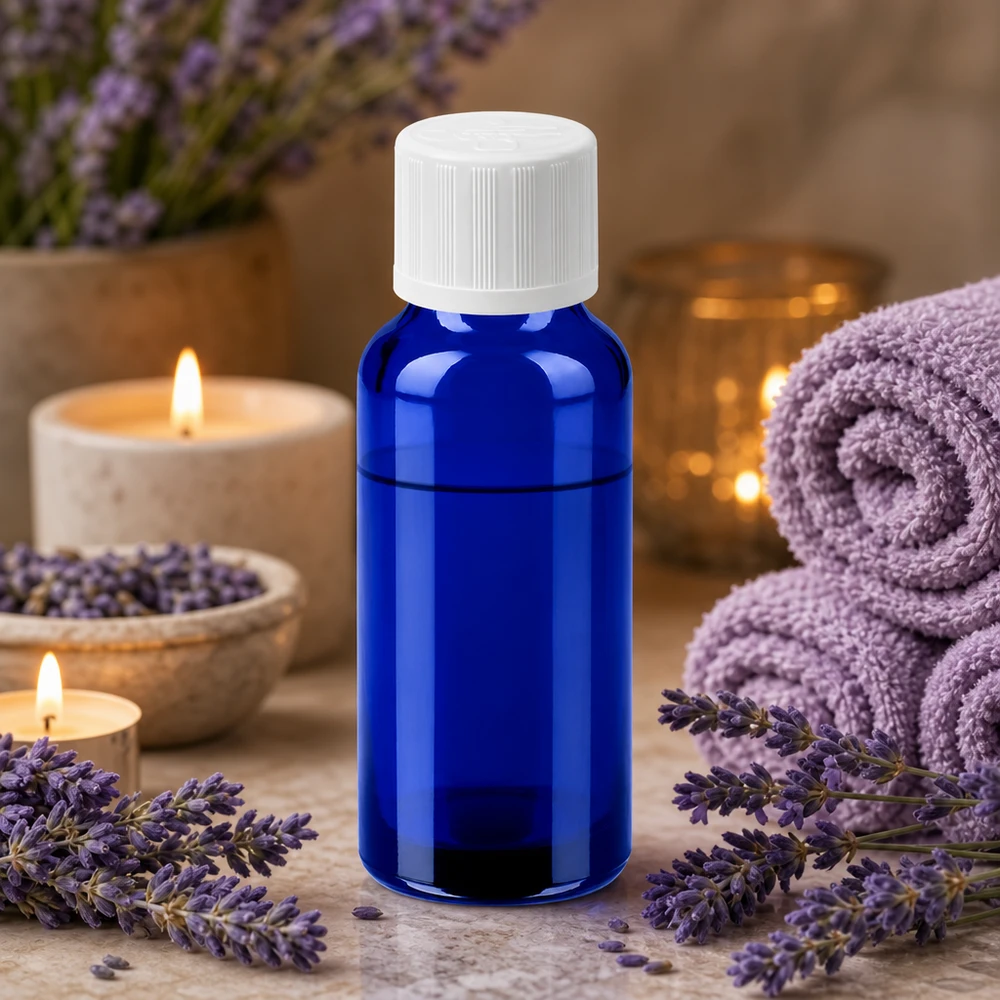 20ml Flasche 11mm Schraubverschluss weiß Standard Kindersicherung BlueLine UT18/20 Stilvolle blaue 20ml Flasche mit weißem Deckel perfekt für DIY-Kosmetik und Mischungen