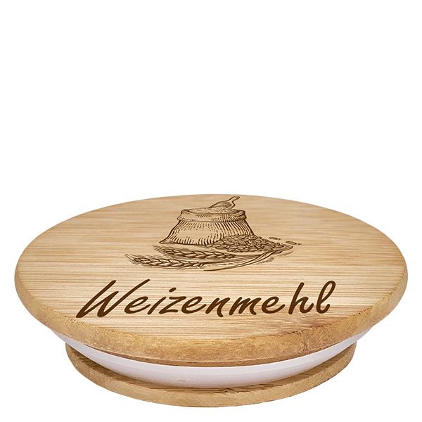 Holzdeckel "Weizenmehl" für WECK RR100 Holzdeckel "Weizenmehl" für WECK RR100