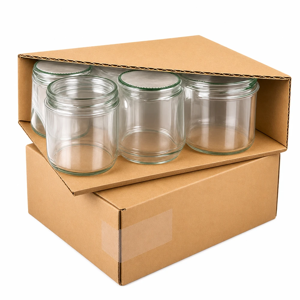 795ml Rundglas + BasicSeal Deckel Blume rosa UNiTWIST Leere Rundgläser 795ml in Versandkartons professionell verpackt für sicheren Transport Einmachgläser