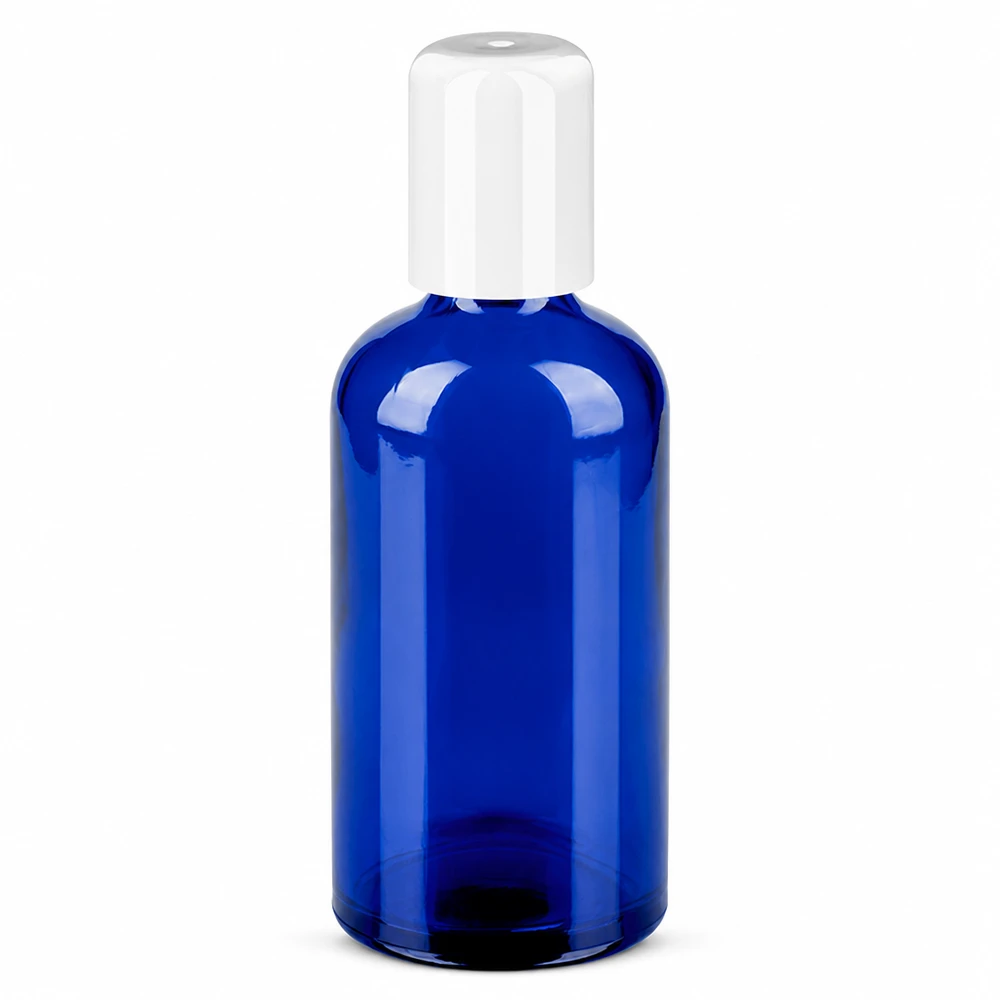 100ml Roll-On Flasche weiß Standardverschluss BlueLine UT18/100