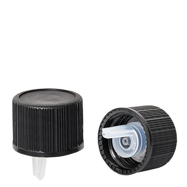 TropfVerschluss 1mm schwarz 18mm Standard TropfVerschluss 1mm schwarz 18mm Standard
