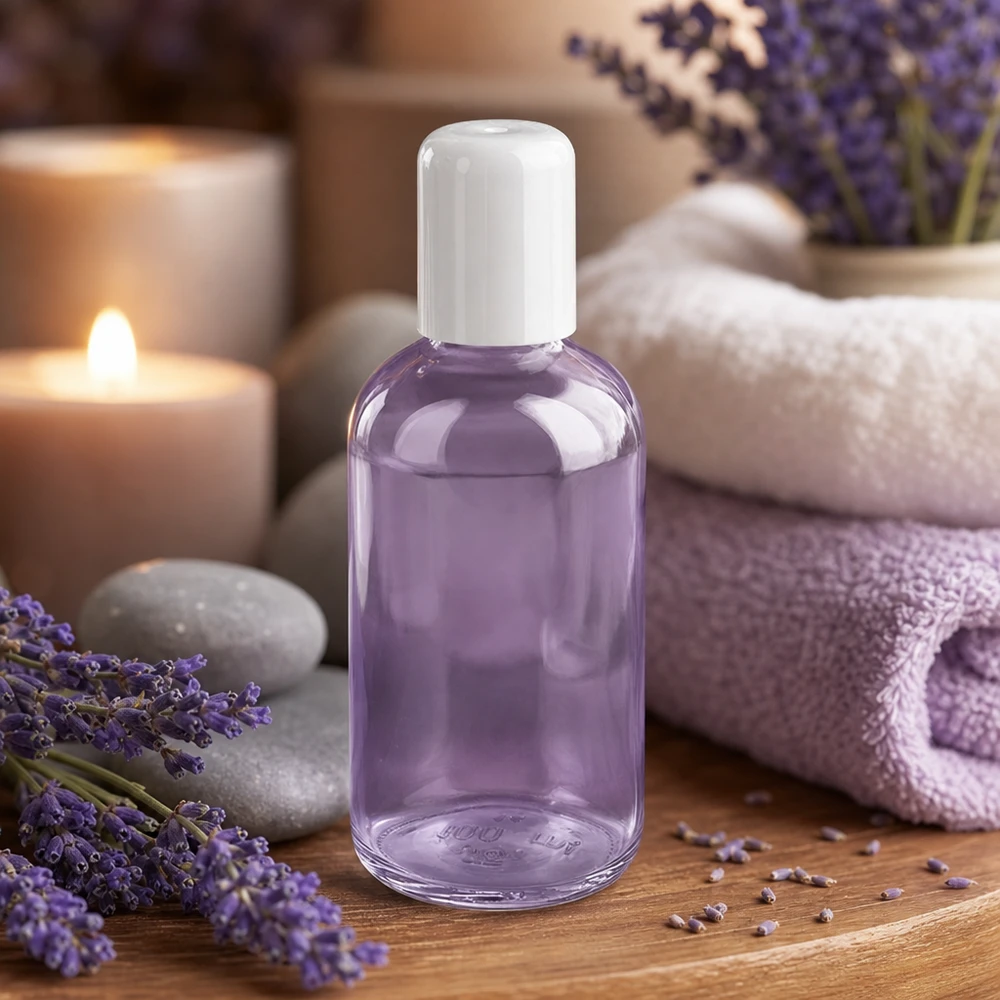 100ml Roll-On Flasche weiß Standardverschluss ClearLine UT18/100 100ml befüllte Roll-On Flasche ClearLine weiss mit Lavendulaöl im Wellness und Beauty Bereich