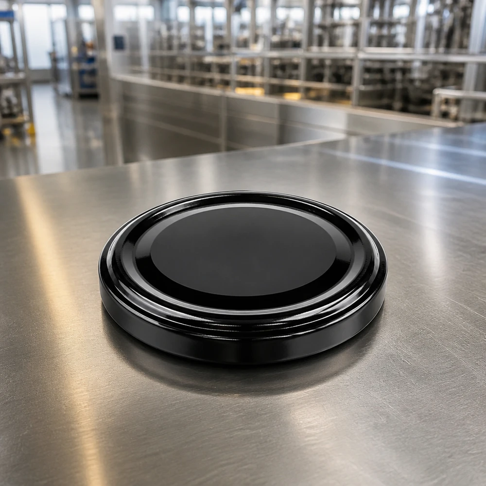 UNiTWIST TO63 schwarz BioSeal Verschlussdeckel Draufsicht glänzende Oberfläche BPA-NI unitemp