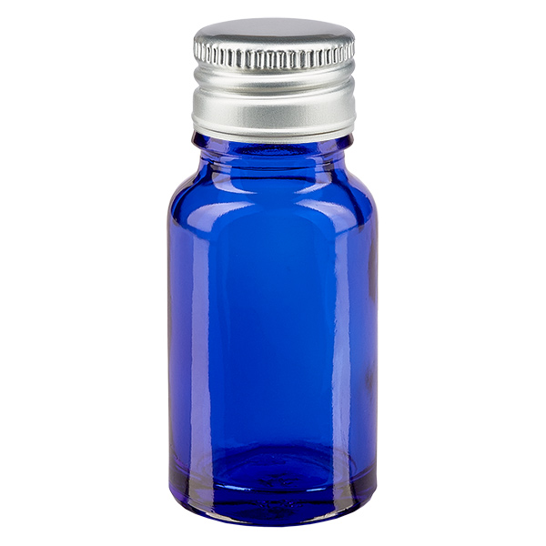 10ml Flasche 11mm Schraubverschluss Alu-Silber Standard BlueL. UT18/10