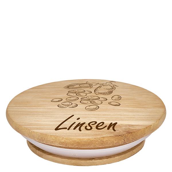 Holzdeckel "Linsen" für WECK RR100 Holzdeckel "Linsen" für WECK RR100
