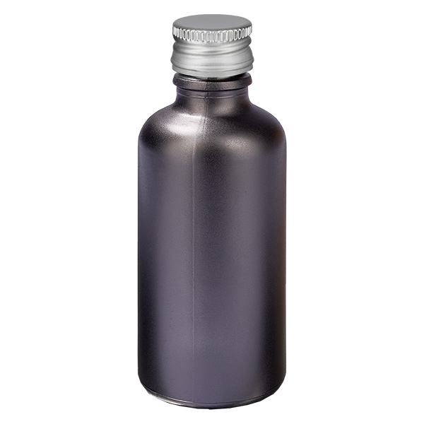 50ml Flasche 11mm Schraubverschluss Alu-Silber Standard BlackL. UT18/50