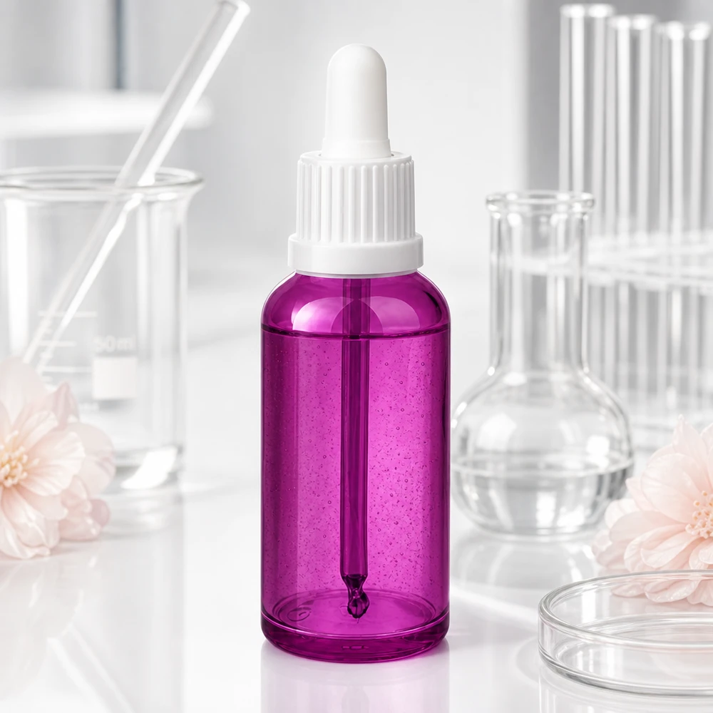 50ml Pipettenflasche weiss Originalität Schraubverschlusserschluss PurpleLine UT18/50 Handliche lila Tropferflasche 50ml ideal für DIY-Kosmetik und Naturheilmittel