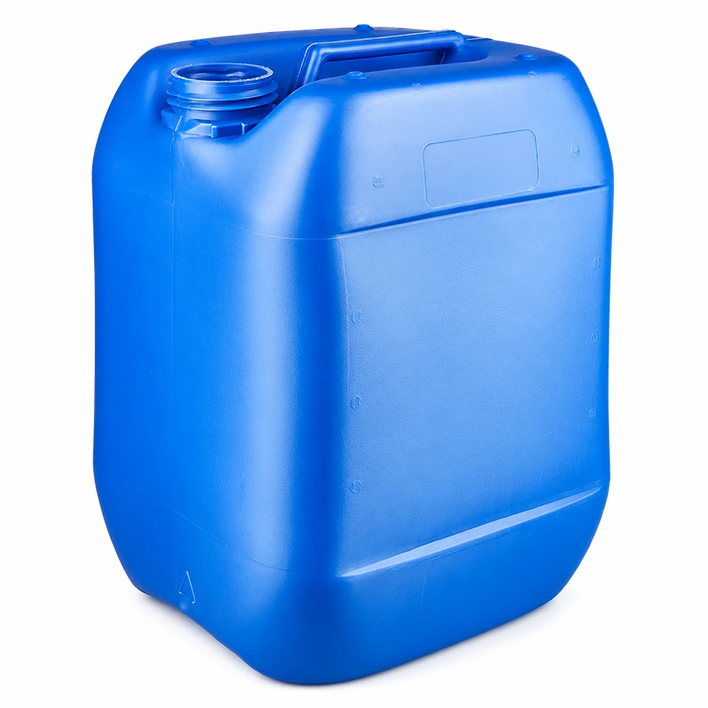 Blauer 10 Liter Hobbock Kanister ohne Deckel mit seitlichem Ausguss