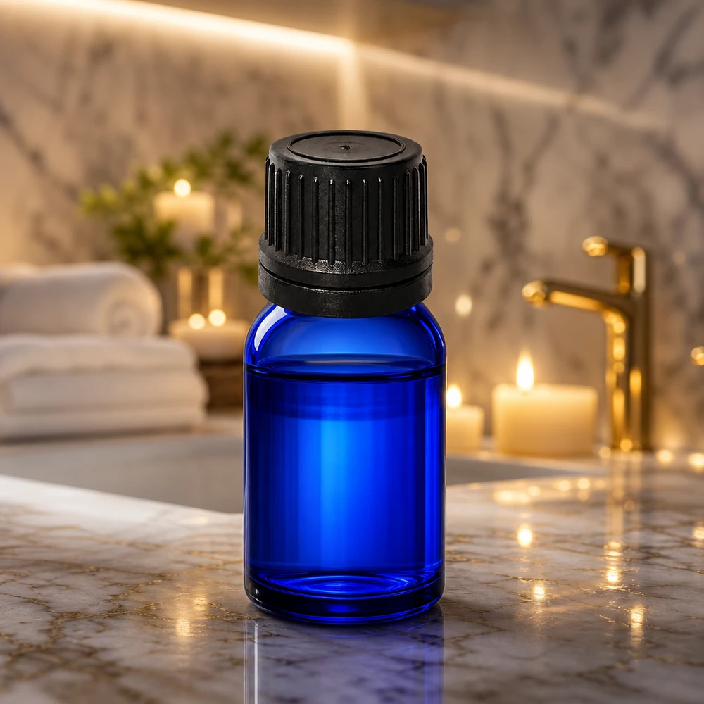 5ml Tropfflasche in leuchtendem Blau mit 1mm Öffnung für millimetergenaue Dosierung von Flüssigkeiten