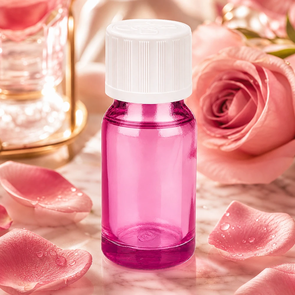 10ml Portionsflasche transparent-violett mit 1.2mm Tropföffnung für Beauty-Produkte