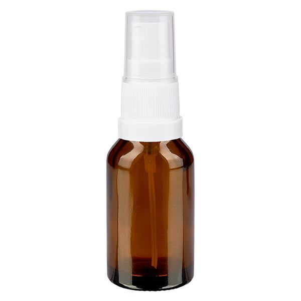 Apothekenflasche braun 15ml Sprayaufsatz weiß